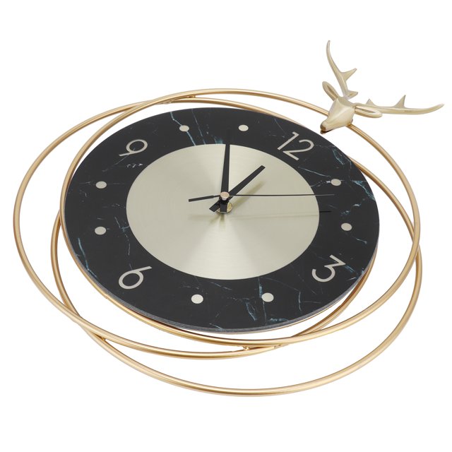Reloj colgante, reloj de pared con cabeza de ciervo, reloj de pared sencillo, reloj de pared a batería, durabilidad probada en el tiempo