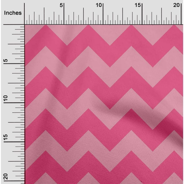 oneOone Organic Cotton Voile Fabric Chevron Geometric Print Fabric BTY 42 Inch Wide