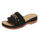 thumbnail image 2 of Sandalias de cuña ortopédicas para mujer con flecos y parte inferior gruesa con hebilla de metal Wmkox8yii  ytu9732, 2 of 9