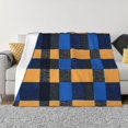 thumbnail image 4 of Horizontal Flannel Blanket Is Light Warm Soft Anti-Pilling Anti-Wrinkle Anti-Allergy And No Hair Loss For Bed And Sofa Camping Travel Cornflowerblue Buffalo Plaid Check Tartan Scotland_2, 4 of 8
