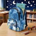 thumbnail image 4 of Xixirimido Blue Marble Sea Turtle Print 17" Multi Pockets Kids Backpack for Boys Lightweight School Bag Girls Large Bookbag for Elementary Middle High School Students, 4 of 8