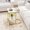 White, variant on Spaco Modern C-Shaped Side Table, Faux Marble Tabletop, 2-Tier Storage Capacity, Metal Frame, White