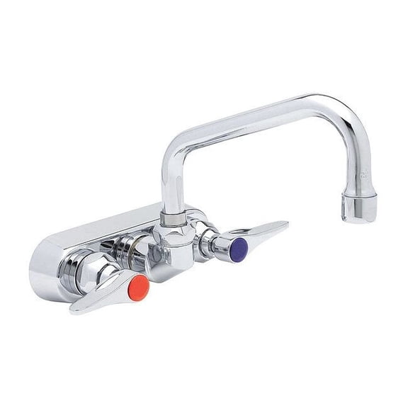 T&s Brass Low Arc Laundry Sink Faucet, Manual, 4" Mount, 2 Hole B-1115