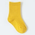 thumbnail image 2 of Povozer Ankle High Socks Ruffle Edge Socks Frill Trimmed Princess Socks Lovely Knit Dress Socks School Girl Socks(Yellow,9-12 Years), 2 of 6