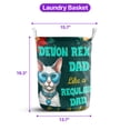 thumbnail image 5 of Devon Rex Dad Like a Regular Dad Only Cooler Happy Father's Day Foldable Laundry Basket Cat Lover Kitten Owner Gifts Organizer Storage with Handles - 02007, 5 of 5