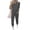 Dark Gray, variant on Pavied Two Piece Sets,Lounge Sets,Women's Two Outfit Short Sleeve Pullover With Drawstring Long Pants Tracksuit Jogger Set,Matching Sets,Womens Sweatshirt,Tracksuit for Women,Fall Outfits,Dark Gray M