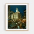 thumbnail image 2 of Riverwalk at Night, Chicago - Chicago Illinois Photography Cityscape Architecture Nightlife Skyline Water Bridge Travel Poster Unframed Wall Art Print 22 x 28 inches, 2 of 13