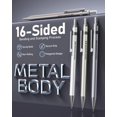 thumbnail image 2 of shiyou-0.9mm Metal Mechanical Pencil Set with Case - 4PCS Fancy Mechanical Pencils, 8 Tubes HB #2 Lead Refills, 3PCS 4B Erasers and 9PCS Eraser Refills, Led Pencils Mechanical for Writing, 2 of 4