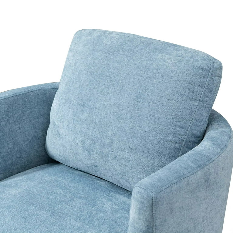 Light blue swivel barrel chair sales
