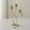 Golden, variant on MRLESS Metal Candelabra Gold Candle Holders 3 Arms Wedding Candlestick Holder For Theme Party Table Centrepieces Decor Dining Room Birthday Holiday Christmas