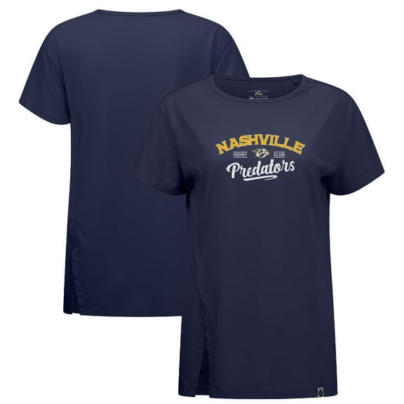 Women's Levelwear Navy Nashville Predators Influx Ice Wall T-Shirt