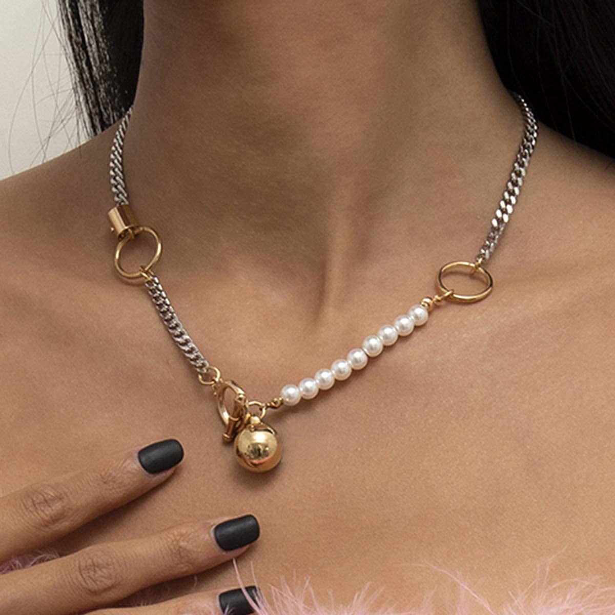 IGUOHAO Trendy Toggle Necklace 