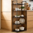 thumbnail image 6 of Kitchen Rack Trolley,58"x20"x11" Floor Standing Multi Layer Household Storage Rack with Wheels, Bathroom Organizer for Toiletries and Daily Necessities, Space Saving Shelving Unit, 6 of 6