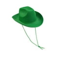 thumbnail image 3 of Sombrero de vaquero occidental sombrero de vestuario moderno para el desempeño de los eventos de Halloween cumpleaños Verde, 3 of 10