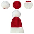 thumbnail image 6 of yuksok Christmas Hat Breathable Warm Hat Knit Cap for Cycling Fishing Birthday Gift Child Red White, 6 of 9