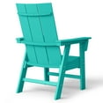 thumbnail image 3 of WestinTrends Ashore Outdoor Patio HDPE Plastic Modern Adirondack Dining Chair, Turquoise, 3 of 16