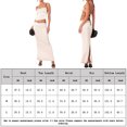thumbnail image 2 of Conjunto De Falda Larga Con Top De Tirantes Mujeres Cami Top Maxi Hip Wrap Falda Lace Up Y2k Slim Party Clubwear (Blanco L) Ygjytge para Mujer Blanco T M, 2 of 7