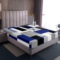 thumbnail image 4 of Erosebridal Patchwork Rectangle Sheet Set Twin,Geometry Stripe Bedding Sets Twin Size,Abstract Artwork Decor,Breathable,3pcs, 4 of 7