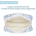 thumbnail image 6 of Travel Toiletry Bag Women Large Cosmetic Bag Travel Makeup Bag Organizer Medicine Bag for Toiletries Essentials Accessories, Blue Flower, 6 of 9