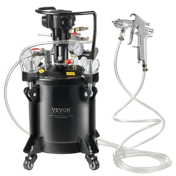 STAWAY 10L Spray Paint Pressure Pot Tank - Automatic Stirring, 70 PSI, 1.5mm Gun, Adjustable Pressure, Leak-Proof Design for Home & Industrial Use