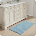 thumbnail image 7 of OEAKAY Soft Chenille Bath Mat Bathroom Rug,Non Slip Absorbent Shower Mats,Washable Shaggy Bathtub Bath Rugs Room Entryway,20"x32"Light Blue, 7 of 7