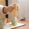 thumbnail image 4 of Accesorio japonés para la ceremonia del Matcha Batidor de Matcha Cuchara tradicional (Chashaku) Cuchara de té Soporte para batidor 1 tazón de té 1 colador de té El juego perfecto para preparar una taz, 4 of 5