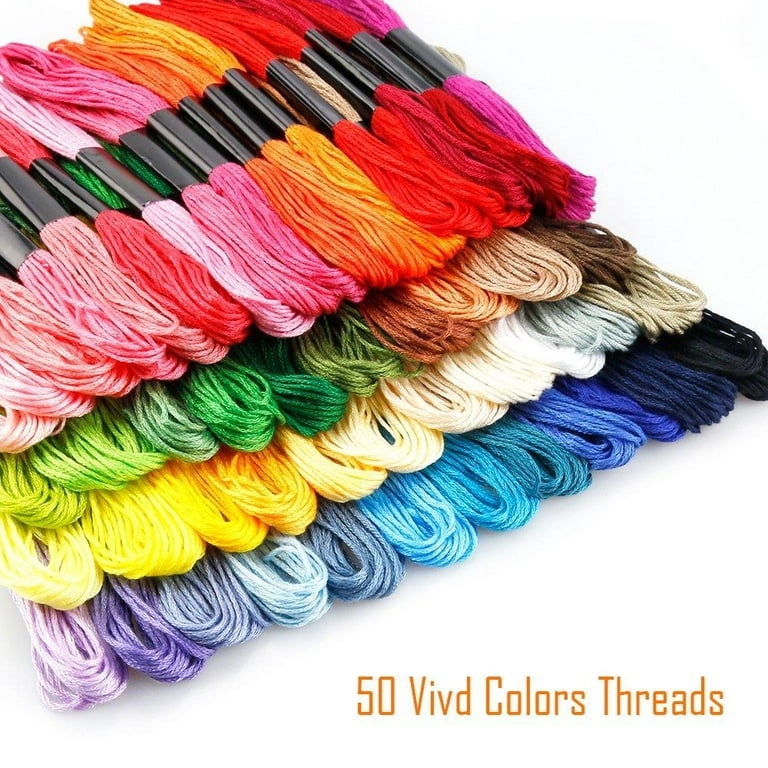 Friendship Bracelet String Kits 100 Colors Embroidery Floss and 15 Skeins  White & 15 Skeins Black Color 10 Pcs Plastic Floss Bobbins for Cross Stitch Threads  Bracelet Yarn Craft Floss