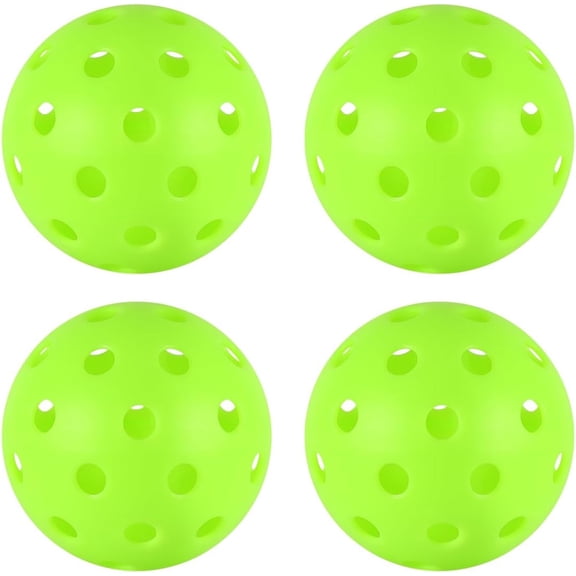 4 pcs Pickleball Balls,40 Hole Outdoor Pickleball balls, Drilled-Spaced Pickle ball Set-Profession Plastic Ball for Pickleballs Paddles and Indoor&Outdoor Floor Sport Court