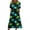 Green B, variant on Women's Halloween Themed Casual Dress, Round Neck with Pockets Style , Everyday Outings, Halloween Print Casual Dress for Ladies Blue B 3XL