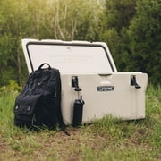 Lifetime 115 qt Bear-Resistant Camping Cooler, Premium High Performance, Ice Retention, Hard Cooler, 150 Can Capacity, Khaki (91000)