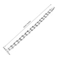 thumbnail image 2 of HINTRMENT 1Pack Mens Steel Bracelet in Silver Color for Weddings and Proms 0.31In, 2 of 8