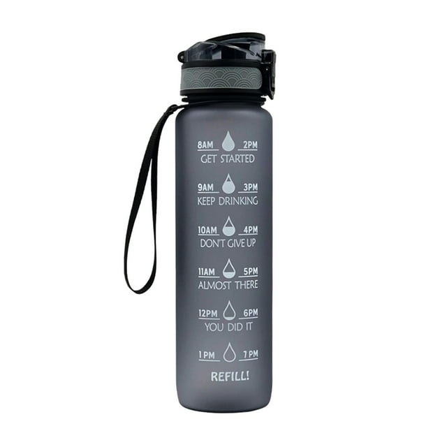 Bouteille d'Eau Réutilisable Pichet Intérieur Mise en Forme Camping 34oz Gris