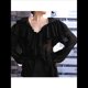 thumbnail image 5 of Blusa de Larga con Cuello en V y Volantes para Mujer, Estilo Elegante y Casual, para Otoño. Negro L, 5 of 7