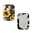 thumbnail image 2 of ZUXONGSY Sunflower Cow Pattern Stool Covers Rectangle 2 Pcs Counter Stool Covers with Elastic Bands Stretch to Fit Stool Covers Vanity Stool Cover for Wooden Metal Bench Home Decor, 2 of 7