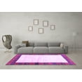 thumbnail image 3 of Ahgly Company Indoor Round Abstract Purple Contemporary Area Rugs, 4' Round, 3 of 4