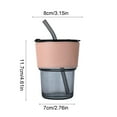 thumbnail image 3 of Tumbler Water Glass Cups With Straw And Lid Sealed Carry On For Coffee Iced Tea Thick Wall Insulated Glass Cup, 3 of 6
