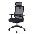 thumbnail image 4 of Silla de trabajo Boss Office Products de malla con reposacabezas negra, 4 of 9