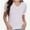 White, variant on Womens Summer Tops V Neck T Shirts Swiss Dot Puff Sleeve Tops Loose Casual Tshirts