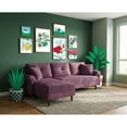 thumbnail image 1 of Sofá Cama Modular Reversible de Velvet Morado Beehive Memory Foam Modelo Aventus Makora, 1 of 8