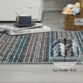 thumbnail image 6 of FairOnly Blue 8'x10'Modern Striped Machine Washable Non Slip Area Rug for Bedroom Ultra Thin&Soft Low Pile Indoor Rug for Living Room Kitchen Dinning Room, 6 of 7