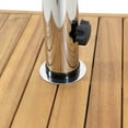thumbnail image 4 of Hanville Acacia Wood Outdoor 44lb Square Umbrella Base with Stainless Steel Tube, Teak, 4 of 8