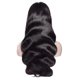 thumbnail image 3 of Peluca de cabello humano rizado de 20 pulgadas de largo con encaje frontal, color negro natural, sin pegamento, encaje completo, cabello virgen ruso., 3 of 5