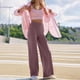 thumbnail image 5 of WILLBEST Pantalones Casuales para Mujer, Pantalones de Yoga de Pierna Ancha con Bolsillos, Pantalones Deportivos Holgados y Elásticos para Una Comodidad Durante Todo el Día. Extra Grande, 5 of 5