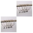 thumbnail image 3 of Justharion 12Pcs Portable Curtain Ring Hooks with Clips Easy Sliding Rod Rings Silver 30mm 2Set, 3 of 6