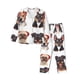 thumbnail image 1 of Balery Happy Dog Faces Collage Conjunto de Pijama con Estampado para Mujer, Conjunto de Dos Piezas con Manga Larga, Ropa de Dormir Suave con Bolsillos, Pijamas Cómodos-XX-Large, 1 of 7