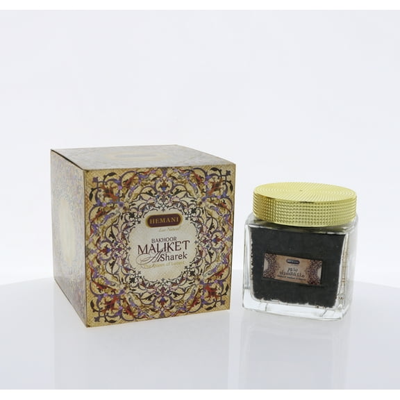 Hemani Bakhour Maliket Al Sharek - 90g - Authentic Arabic BAKHOUR Incense - Aromatherapy - Perfect for Prayer, Namaaz, Ceremony, Meditation, Relaxation, Religion - Great as a Gift & for Home Use