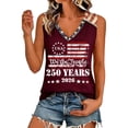 thumbnail image 3 of Plus Size Tank Tops for Women Casual Independence Day Print Sleeveless Summer Top America 250 Shirt Women M, 3 of 5