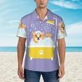 thumbnail image 4 of Easygdp Corgi Washing in Bathtub Men's Hawaiian Shirts Print Lapel Short Sleeve for Beach, vacation, party, casual occasions - XX-Large, 4 of 9