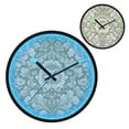 thumbnail image 2 of Indoor 12' Voice-Activated Luminous Decoration Wall Clock With LED Night Light Sage Green and Ivory, 2 of 8