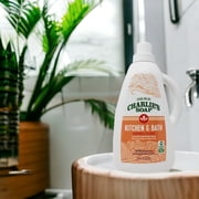 Charlies Soap, Kitchen & Bath Surface Cleaner Refill Eco-Friendly Spray & Wipe Multi-Purpose Cleaner Safe for Sensitive Skin, 75 Fl Oz - 1 Pack